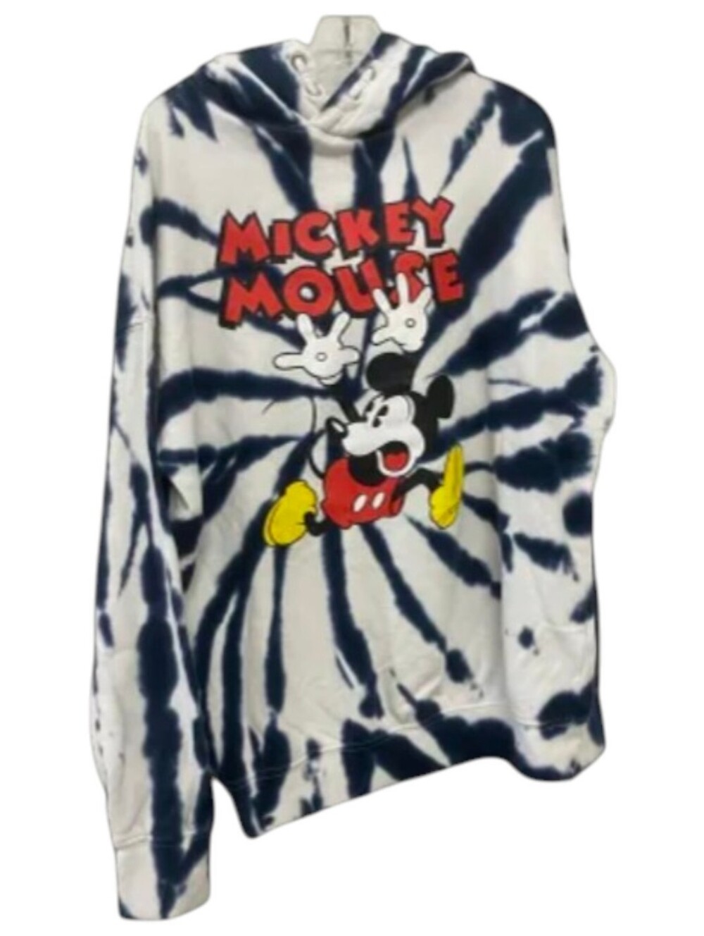 Disney Tie-Dye Mickey Mouse Hoodie - Navy, White, Red & Yellow